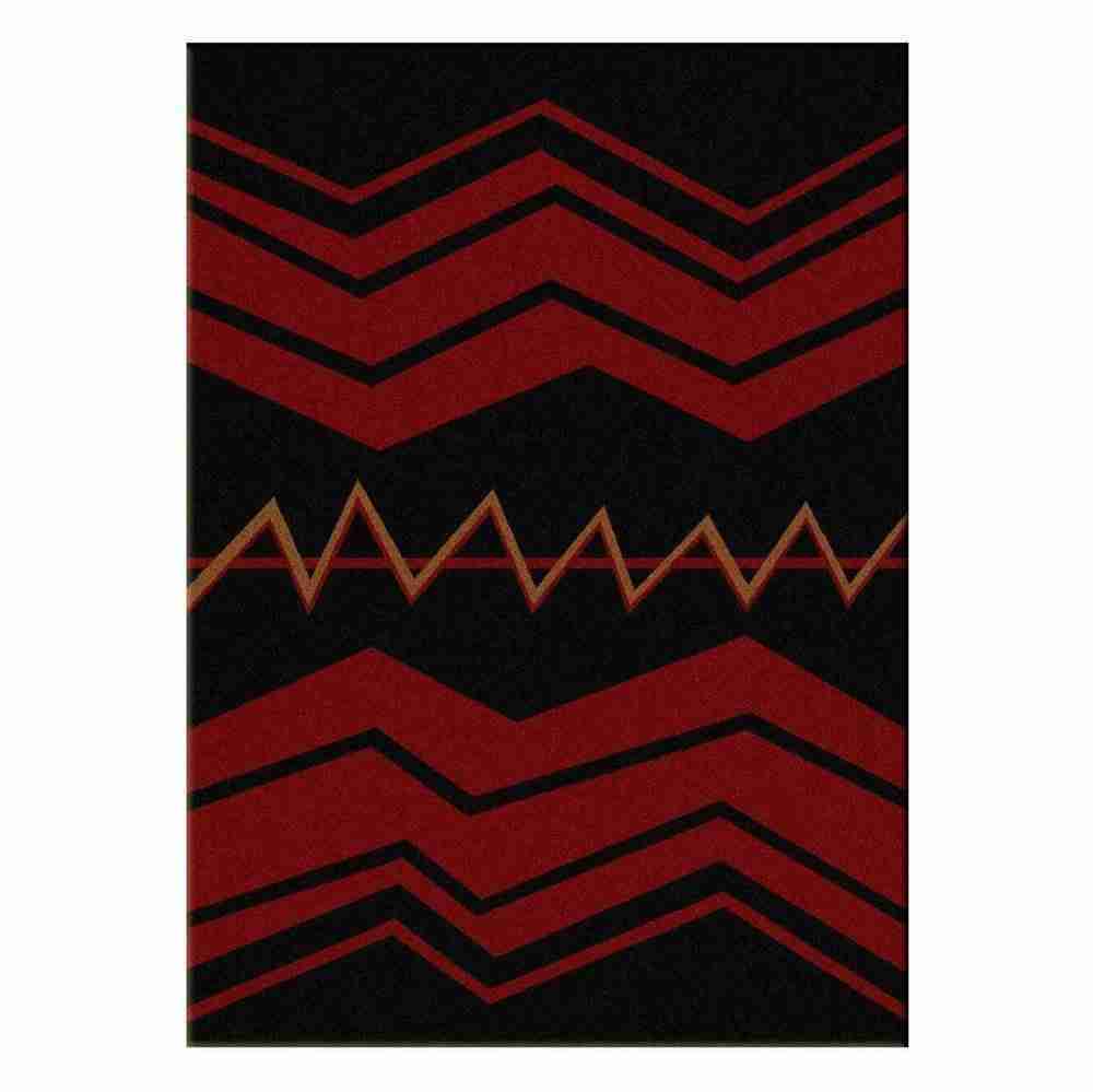 Western red area rug
