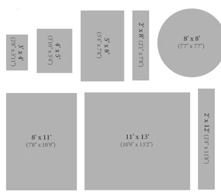 Area rug sizes